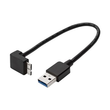 Nurga all olev USB 3.{1}} A-tüüpi isane-mikro-B kaabel