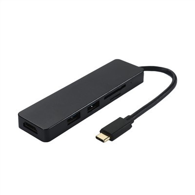 USB C HUB Multiport adapter 6 in 1 kaasaskantav USB C-adapter