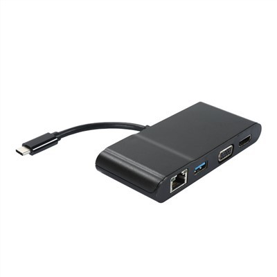 USB C - HDMI VGA USB A ja RJ45 mitme pordiga adapteri muundurkaabel