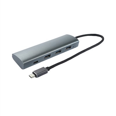 C-tüüpi USB-USB-adapteri jaotur koos 3-pordiga USB 3.0 ja USB-C toiteallikaga