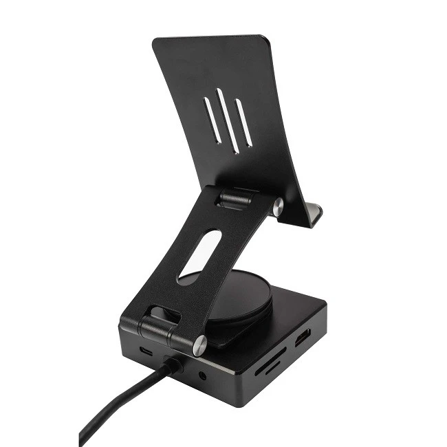 10-in-1 USB C Docking Station With 360°Rotatable Bracket